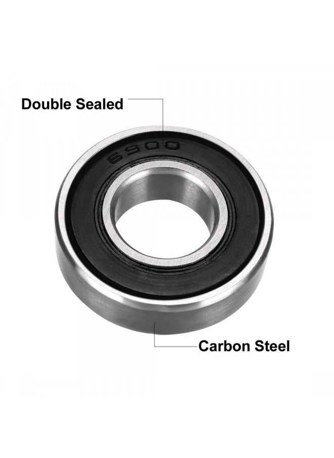 uxcell Deep Groove Ball Bearing 10mm x 22mm x 6mm Double Sealed Carbon Steel Bearings 8pcs