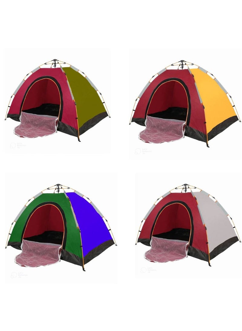 3-Person Camping Automatic Instant Pop-Up Tent with Folding Chair & Football – Complete Outdoor Kit