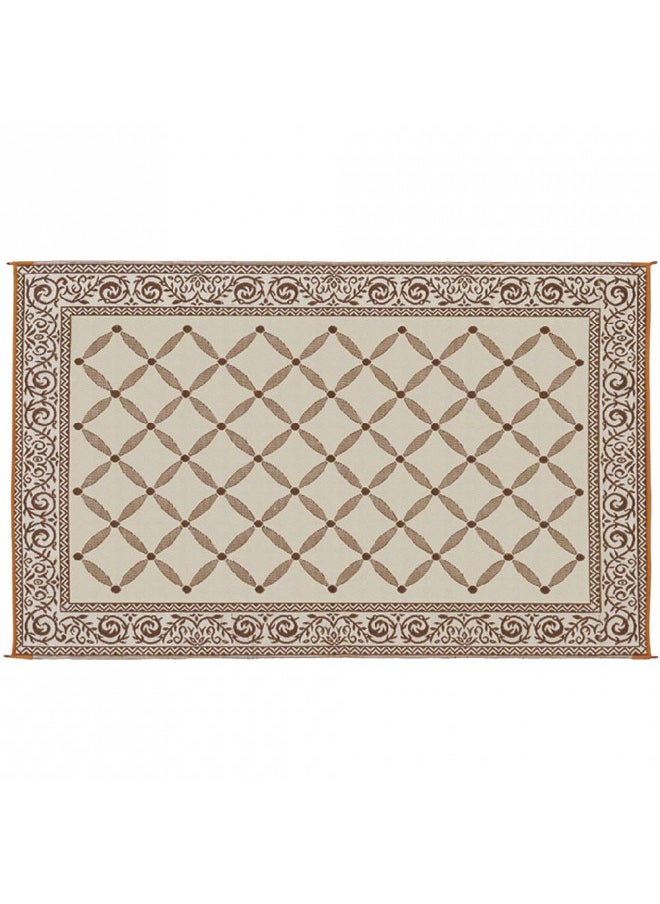 Stylish Camping 116097 6-feet by 9-feet Reversible Mat, Plastic Straw Rug, Large Floor Mat for Outdoors, RV, Patio, Backyard, Picnic, Beach, Camping (Brown/Beige)