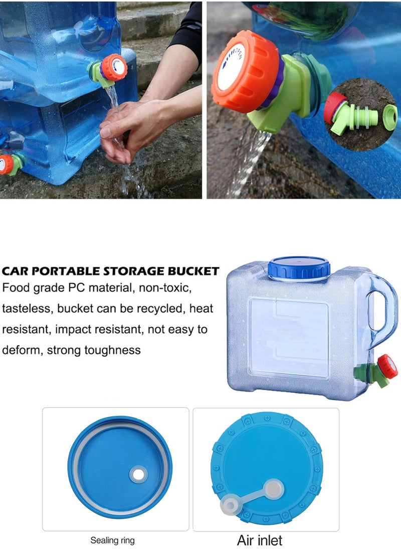 Durable Portable Water Gallon Bottle Water Storage Container Tank Water Canister 25 Liter Suitable for Camping Hiking Picnic Swimming Sport and Outdoor Event Water Jug 47 x 26 x 25 cm