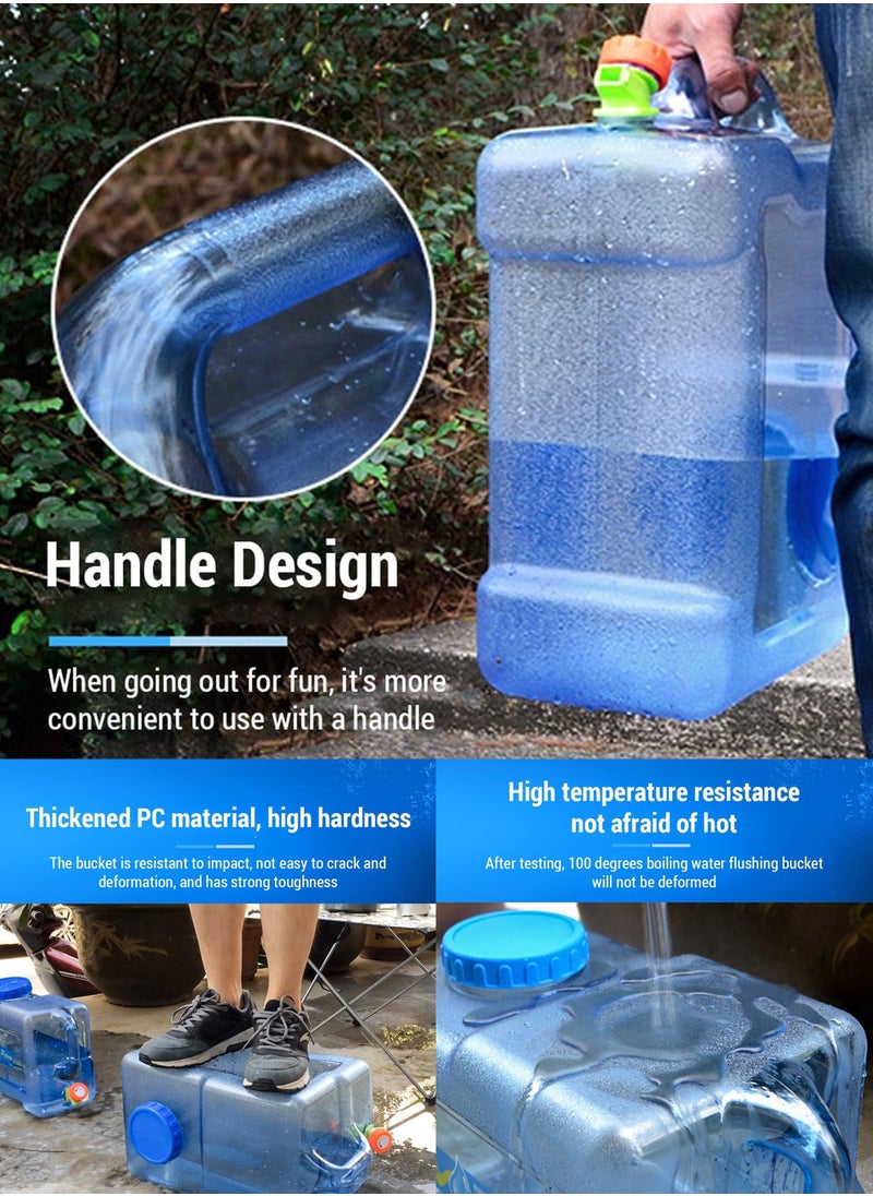 Durable Portable Water Gallon Bottle Water Storage Container Tank Water Canister 25 Liter Suitable for Camping Hiking Picnic Swimming Sport and Outdoor Event Water Jug 47 x 26 x 25 cm