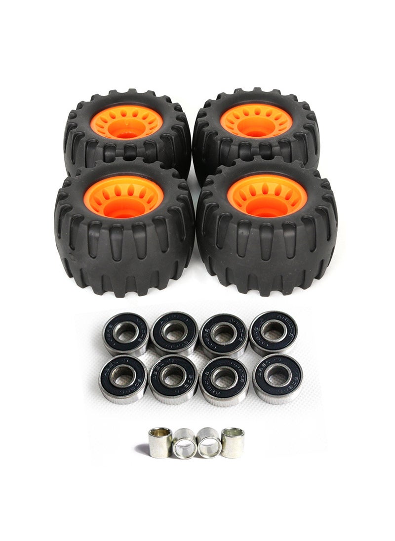 76x 45mm skateboard off-road wheel road shock absorber wheel Black Axis Package