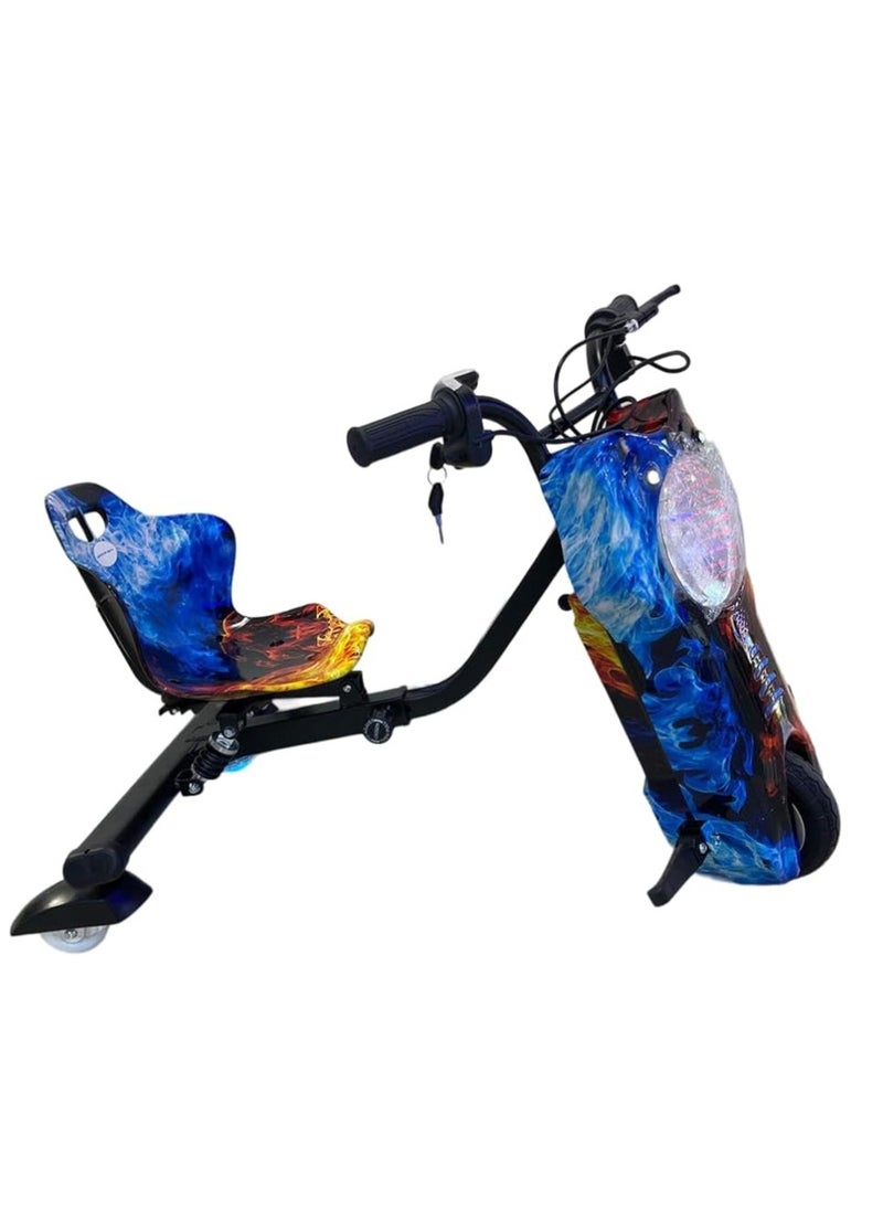 Shard big Drifting Scooter 3 Wheel Electric Scooter - 3 Lights - Shock Absorber Safety Gears Speed Up To 20KM/h Driving Modes- Bluetooth- Speaker mix color 3