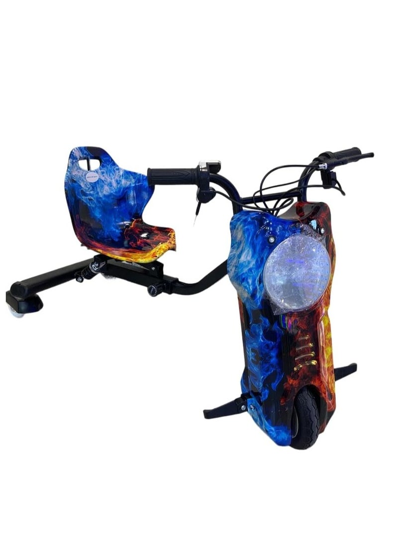 Shard big Drifting Scooter 3 Wheel Electric Scooter - 3 Lights - Shock Absorber Safety Gears Speed Up To 20KM/h Driving Modes- Bluetooth- Speaker mix color 3