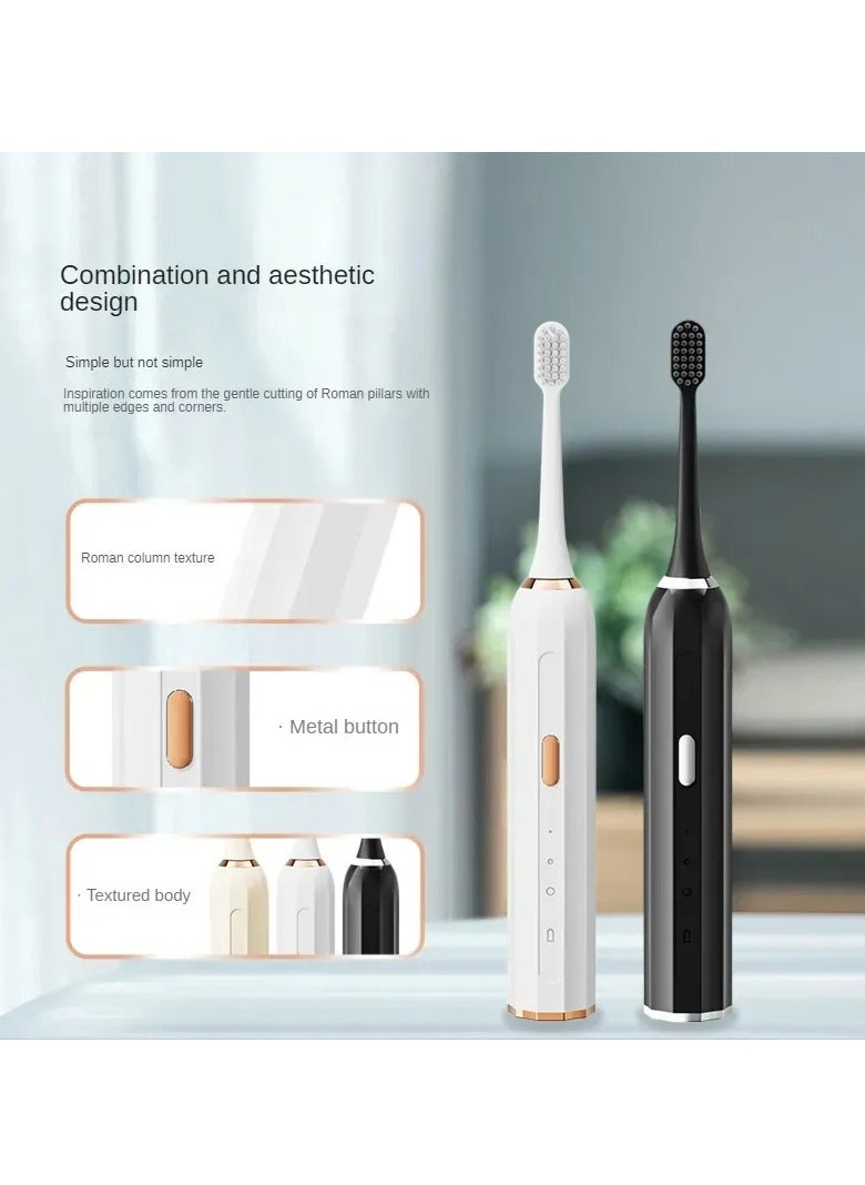 Rotating Electric Toothbrush for Adults with 8 Brush Heads, Travel Rechargeable Power Toothbrush