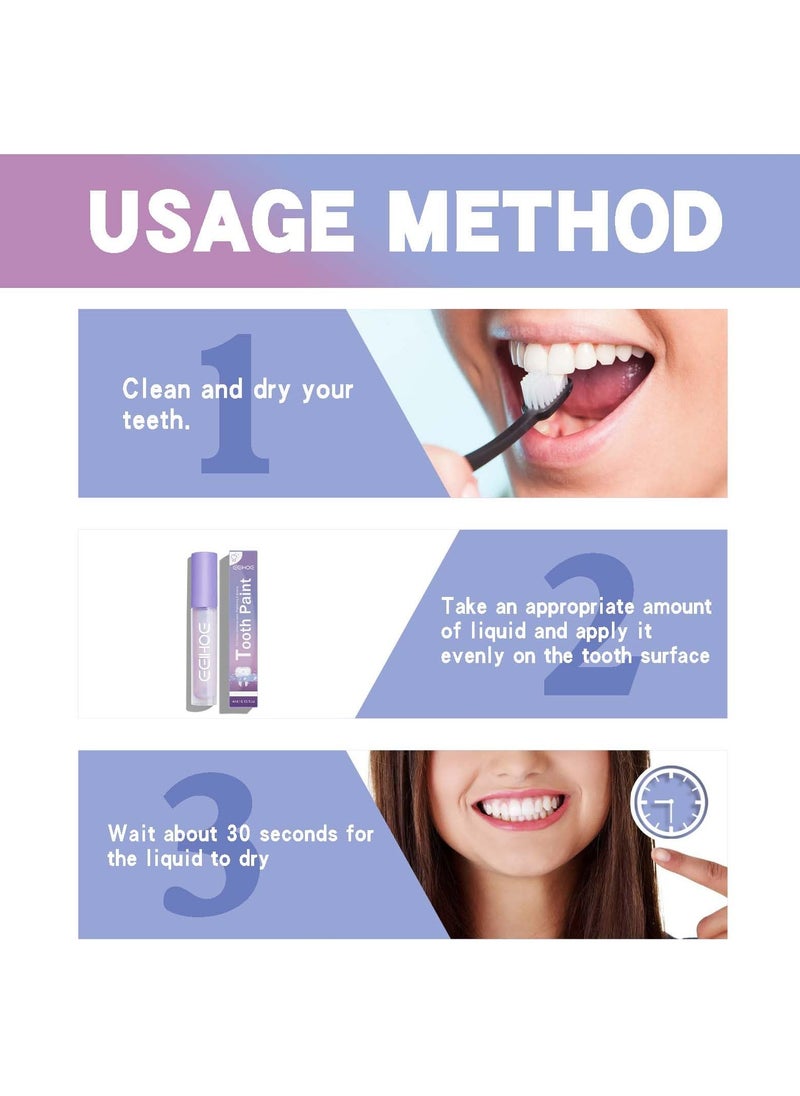 Tooth Gloss, 2 Pcs Purple Teeth Whitening, Tooth Stain Removal, for Tooth Stain Removal, Instant Gloss Results, Fast Removes Years of Stains