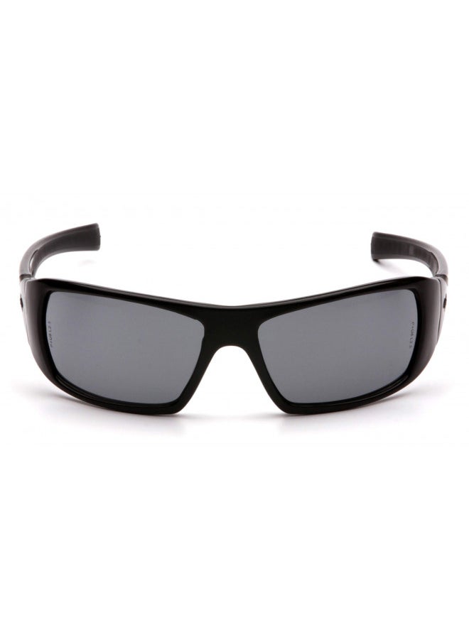 Pyramex Goliath Safety Eyewear, Black Frame, Gray Lens