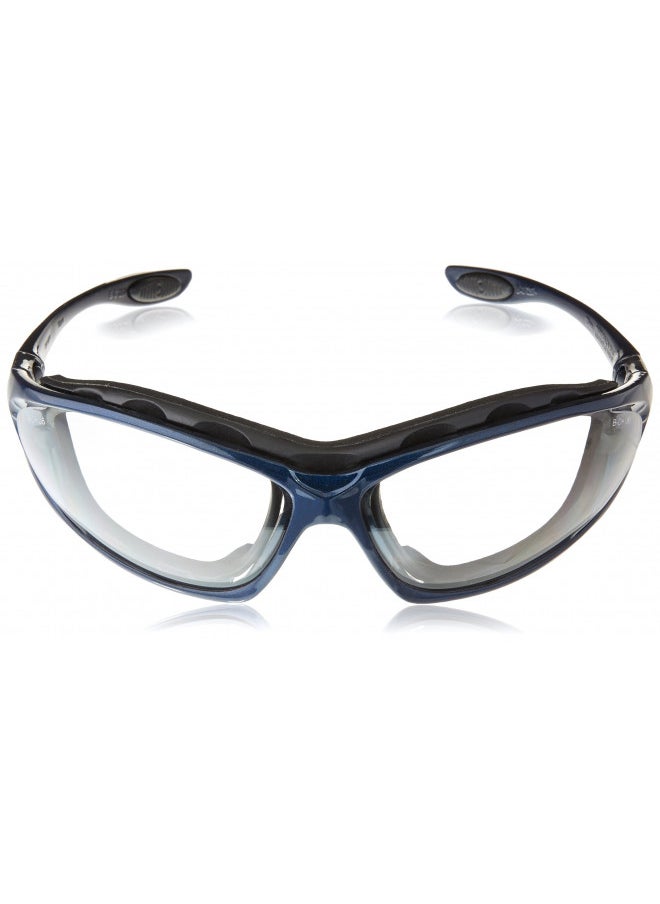 Honeywell Home Uvex Seismic Metallic Blue Safety Glasses With Clear Anti-Fog Lens (S0620X)