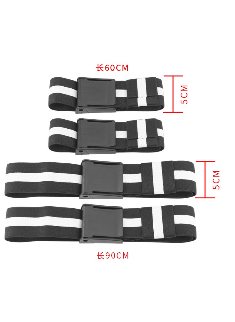 Muscle Arm Straps BFR Training Bands with Easy Buckle Black bar 5+5