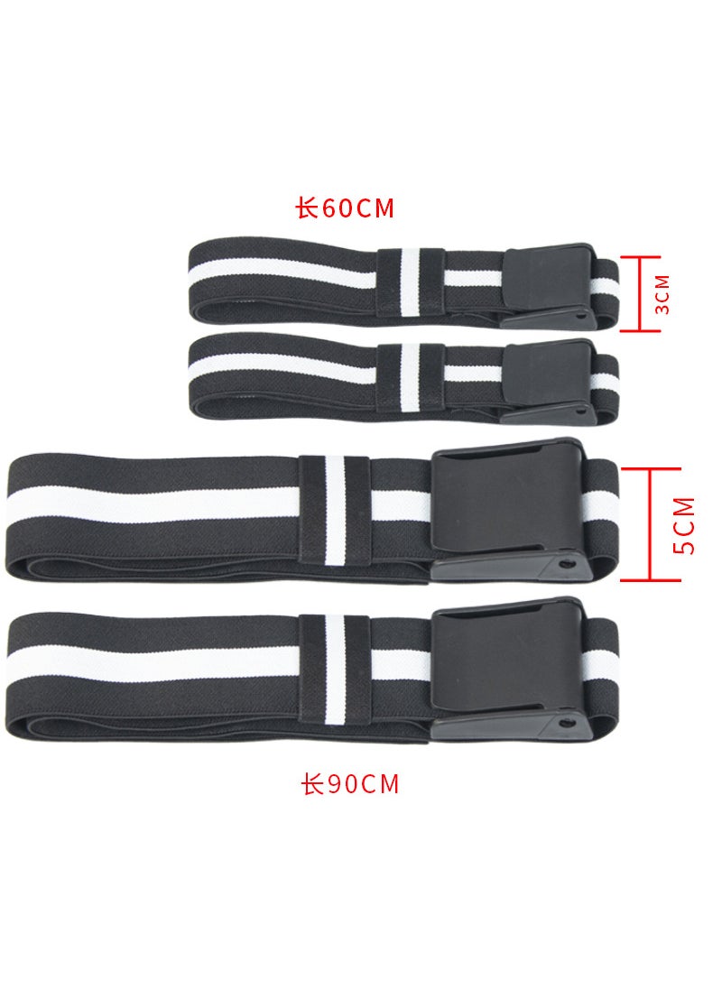 Muscle Arm Straps BFR Training Bands with Easy Buckle Black bar 5+3