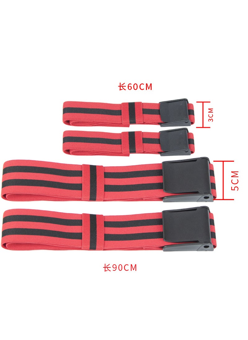 Muscle Arm Straps BFR Training Bands with Easy Buckle Red 5+3