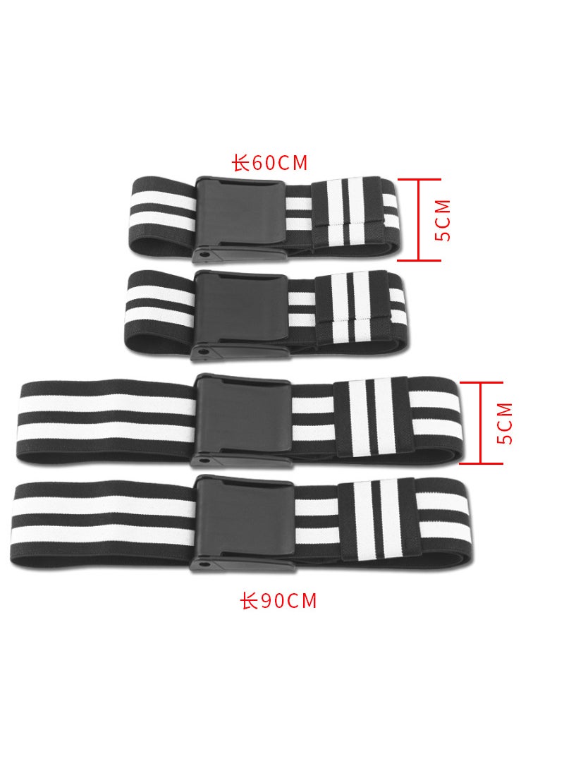 Muscle Arm Straps BFR Training Bands with Easy Buckle Black two bars 5+5