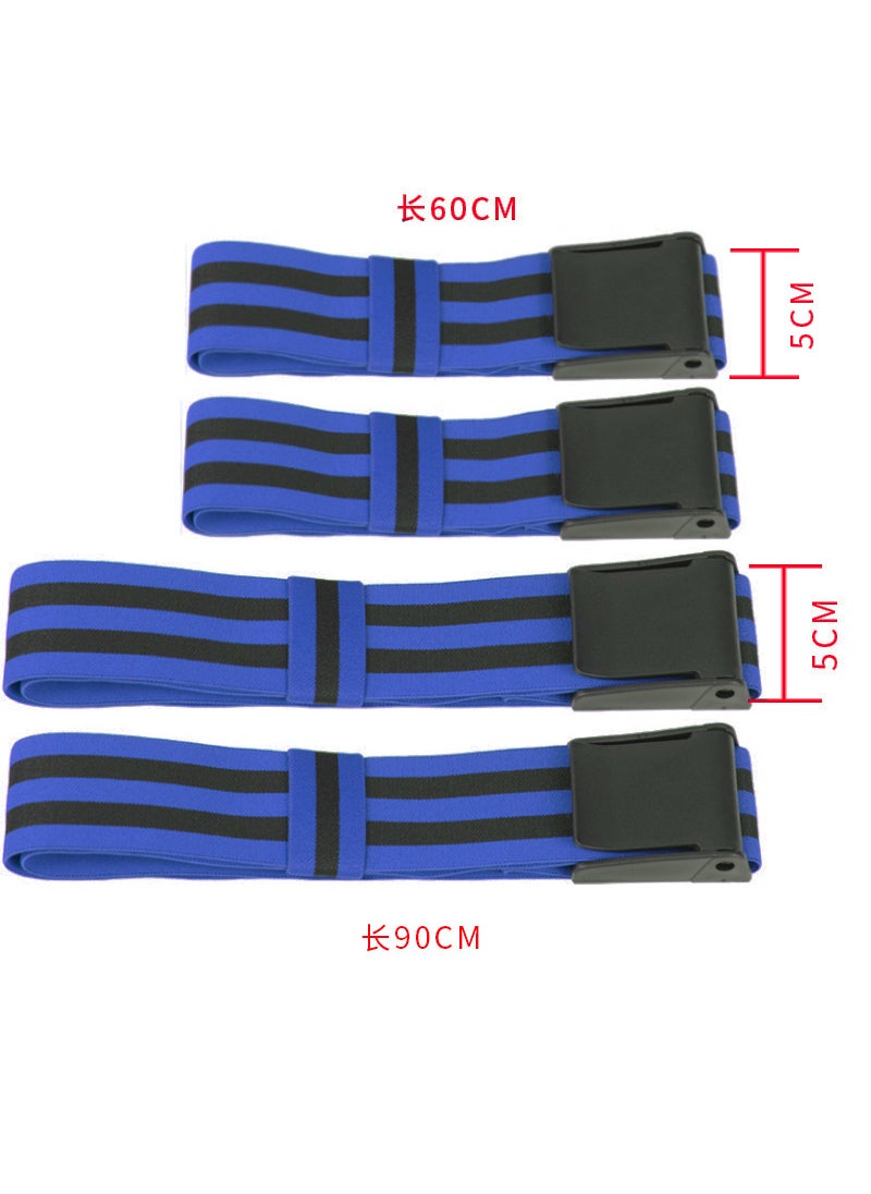 Muscle Arm Straps BFR Training Bands with Easy Buckle Blue 5+5