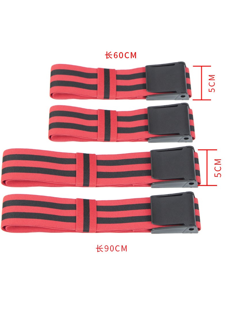 Muscle Arm Straps BFR Training Bands with Easy Buckle Red 5+5