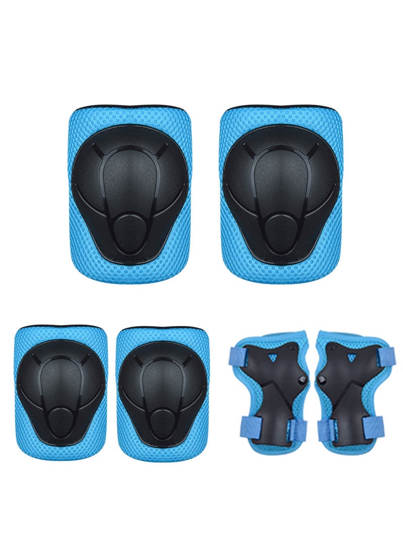 Child Protective Gear 6-Piece Set for Skating CyclingBlue Blue