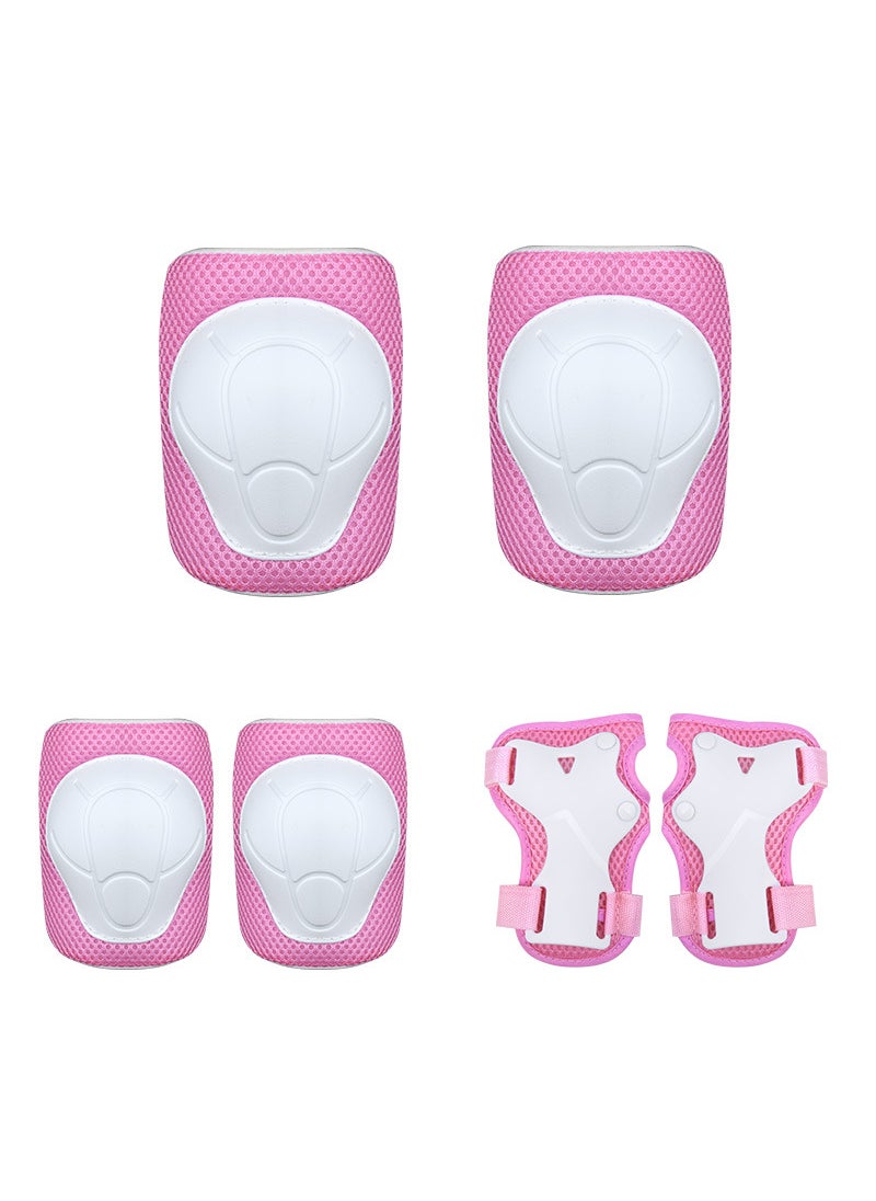 Child Protective Gear 6-Piece Set for Skating CyclingPink Pink