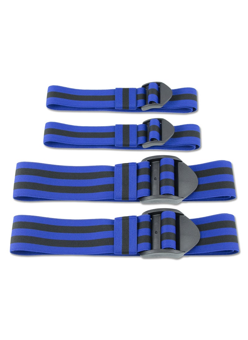 BFR Muscle Bands Arm Lift Blood Occlusion Training Straps Blue 5+3 (buckle)