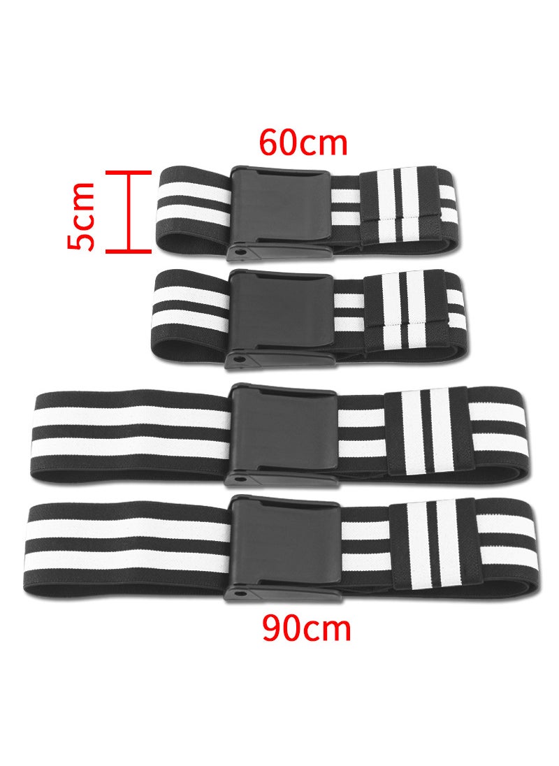 BFR Muscle Bands Arm Lift Blood Occlusion Training Straps Black two bars 5+5