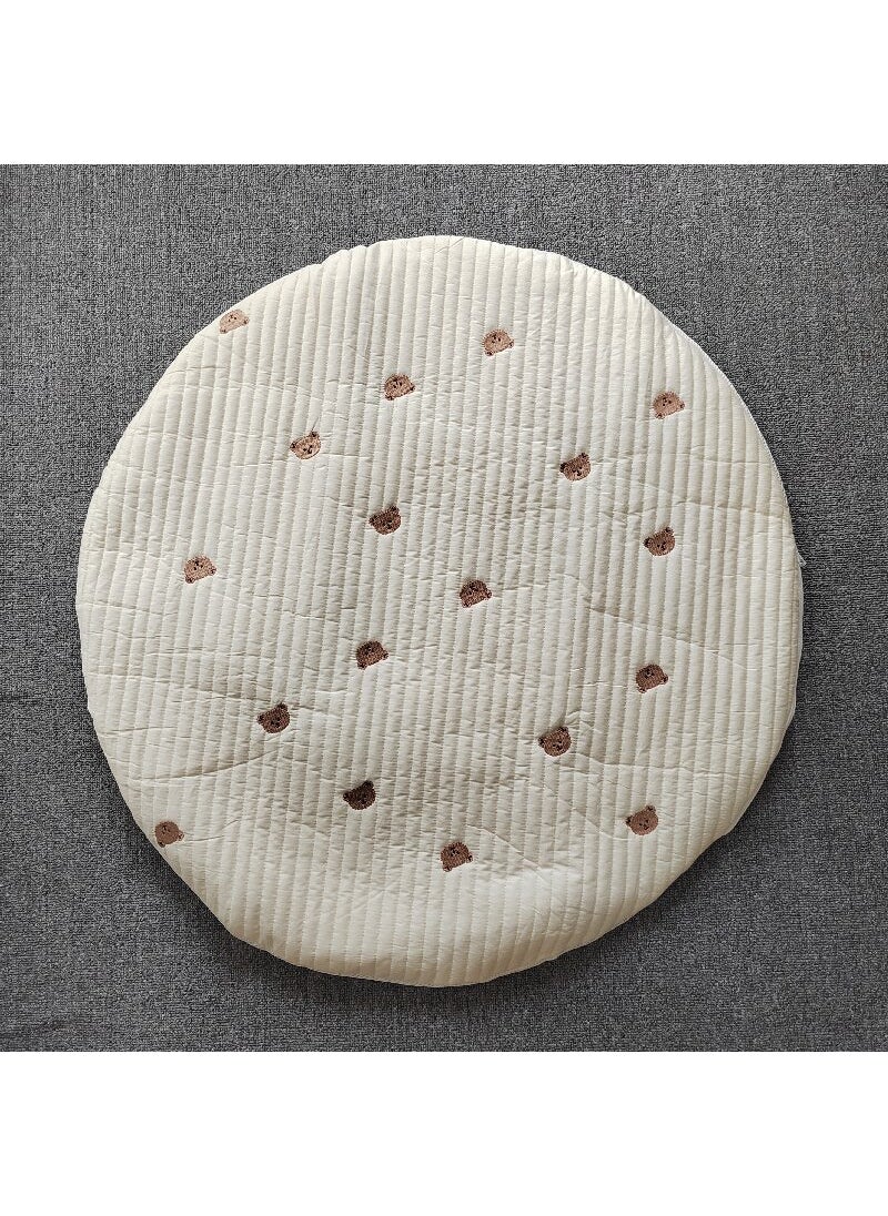 Circular Infant Playmat Embroidered Detachable Multi-Bear Mat