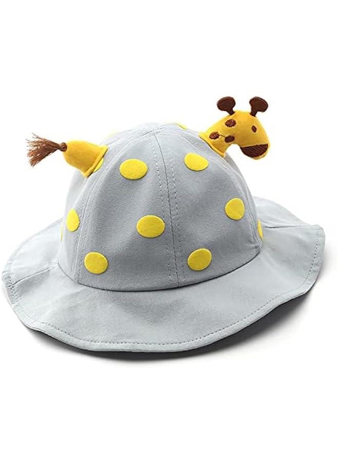 Toddler Hat Cute Giraffe Bucket Hat Sun Protection Hat Outdoor Camping Hat for 1-4 Years Boys Girls