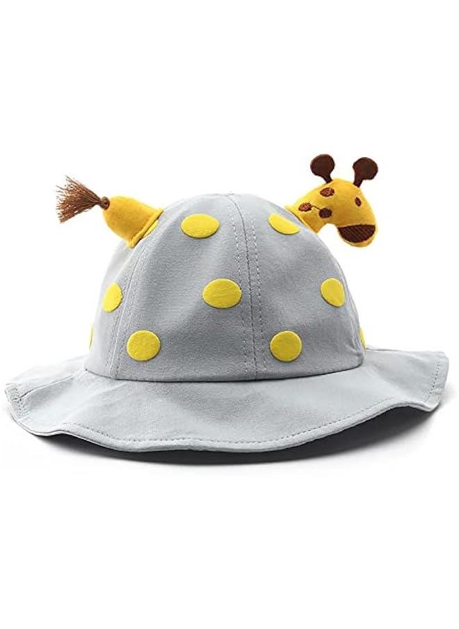 Toddler Hat Cute Giraffe Bucket Hat Sun Protection Hat Outdoor Camping Hat for 1-4 Years Boys Girls