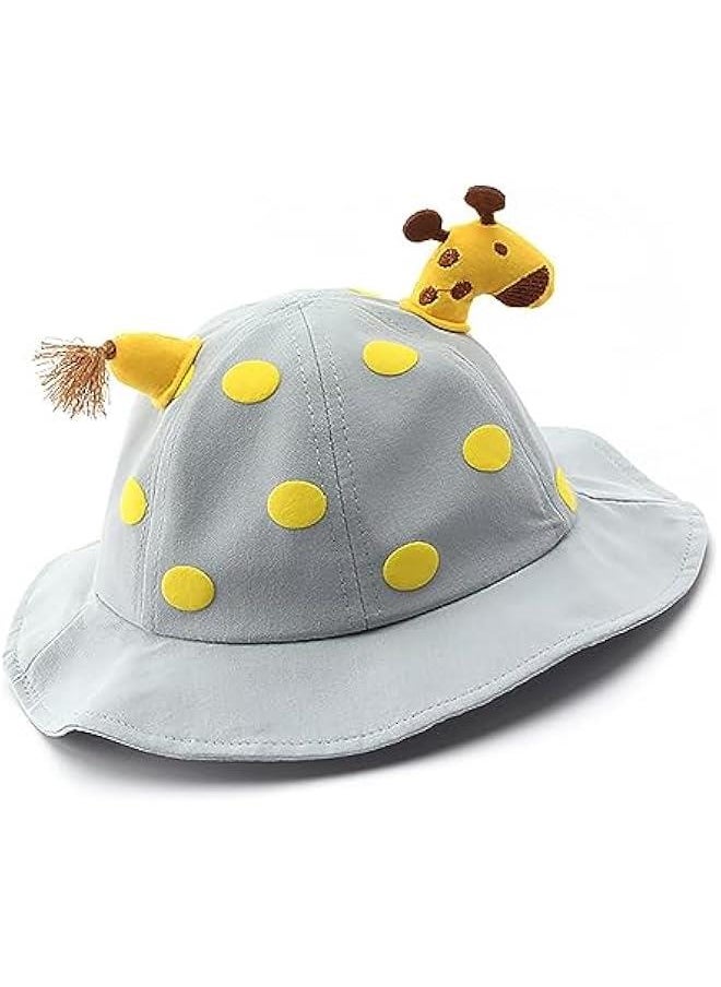 Toddler Hat Cute Giraffe Bucket Hat Sun Protection Hat Outdoor Camping Hat for 1-4 Years Boys Girls