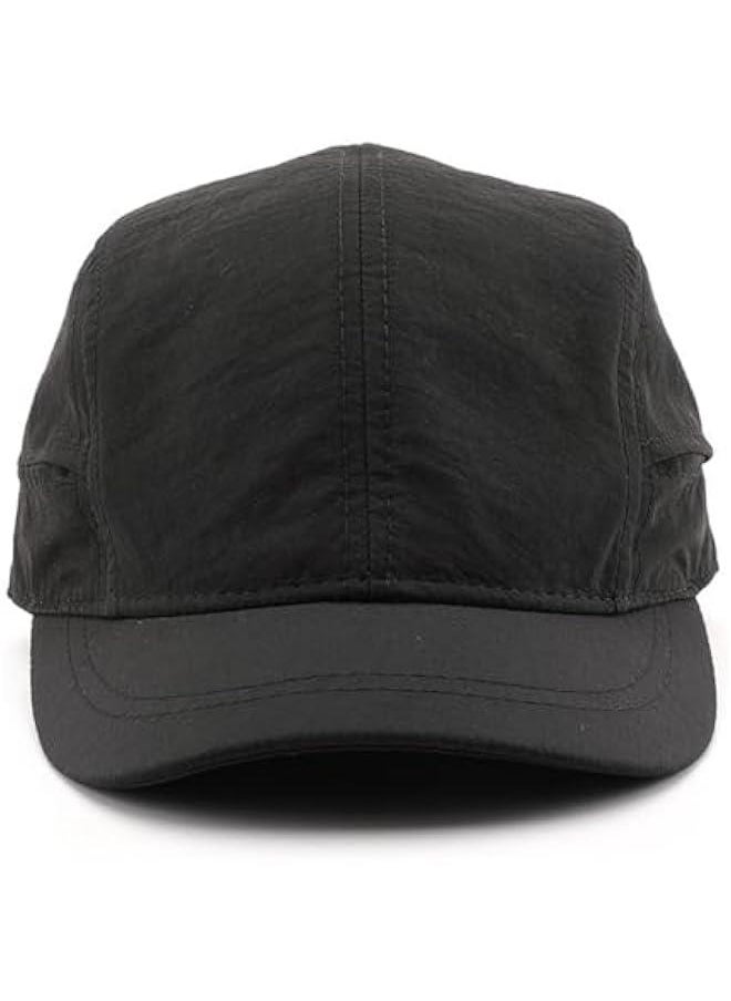 Short Brim Quick-Dry Lightweight Breathable Polyester Baseball Cap Adjustable Drawstring Dad Hat Outdoor Men Women