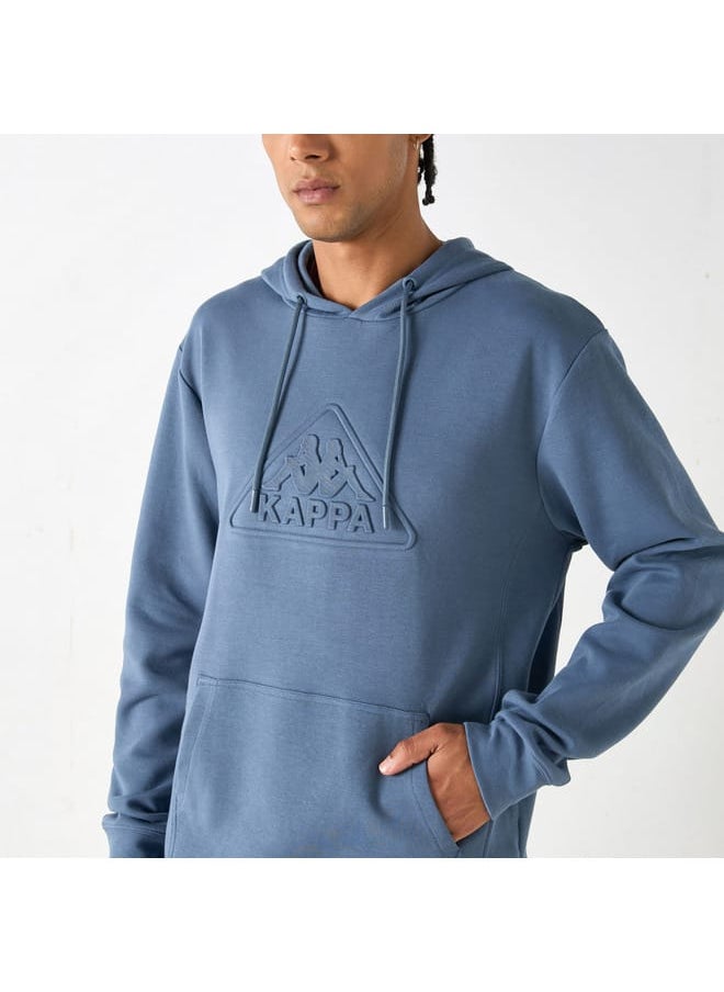 Kappa Embossed Sweatshirt with Long Sleeves and Pocket