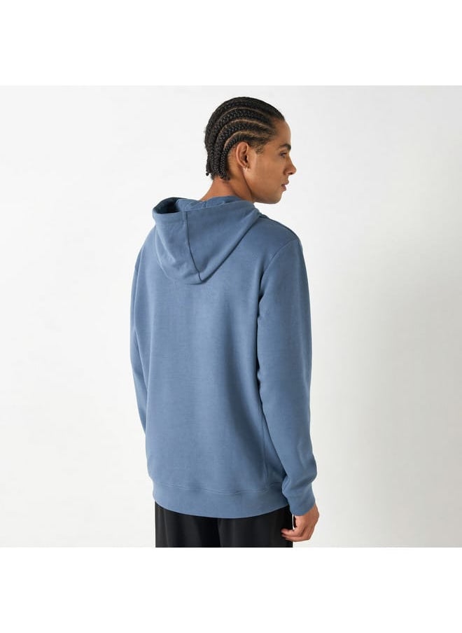 Kappa Embossed Sweatshirt with Long Sleeves and Pocket