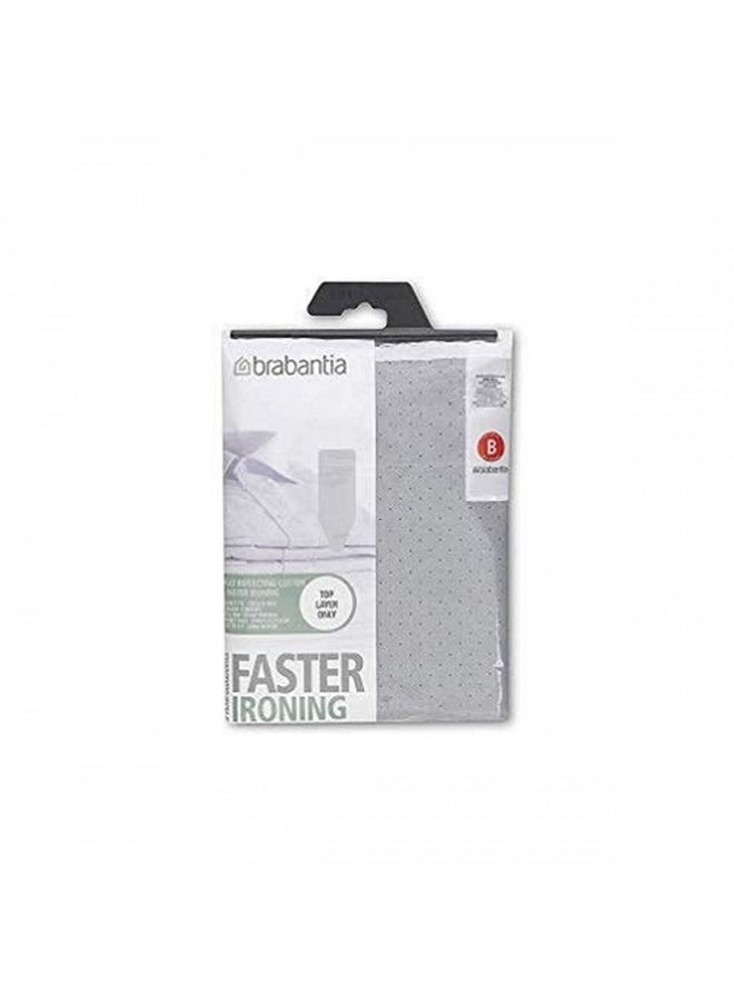 Brabantia Size B (49 x 15 inches) Replacement Ironing Board Cover with Durable Foam Layer (Metallized) Easy-Fit, 100% Cotton