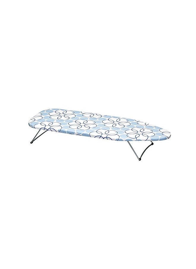 Household Essentials 122101 Small Tabletop Ironing Board with Folding Legs - Magic Rings Cover and Pad,Blue Rings