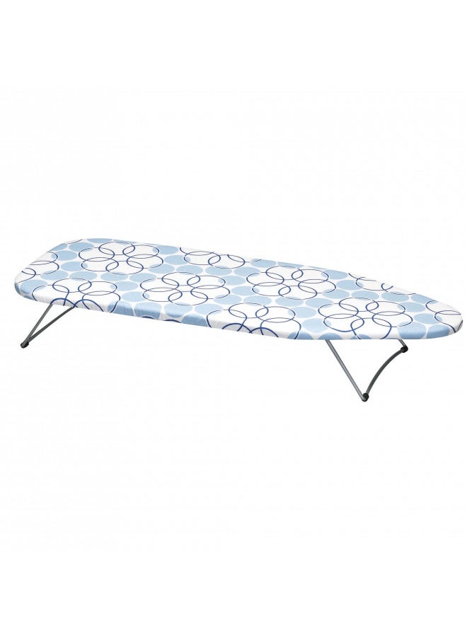 Household Essentials 122101 Small Tabletop Ironing Board with Folding Legs - Magic Rings Cover and Pad,Blue Rings