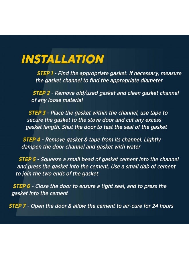 Rutland Products Stove Gasket Replacement Kit, 3/4