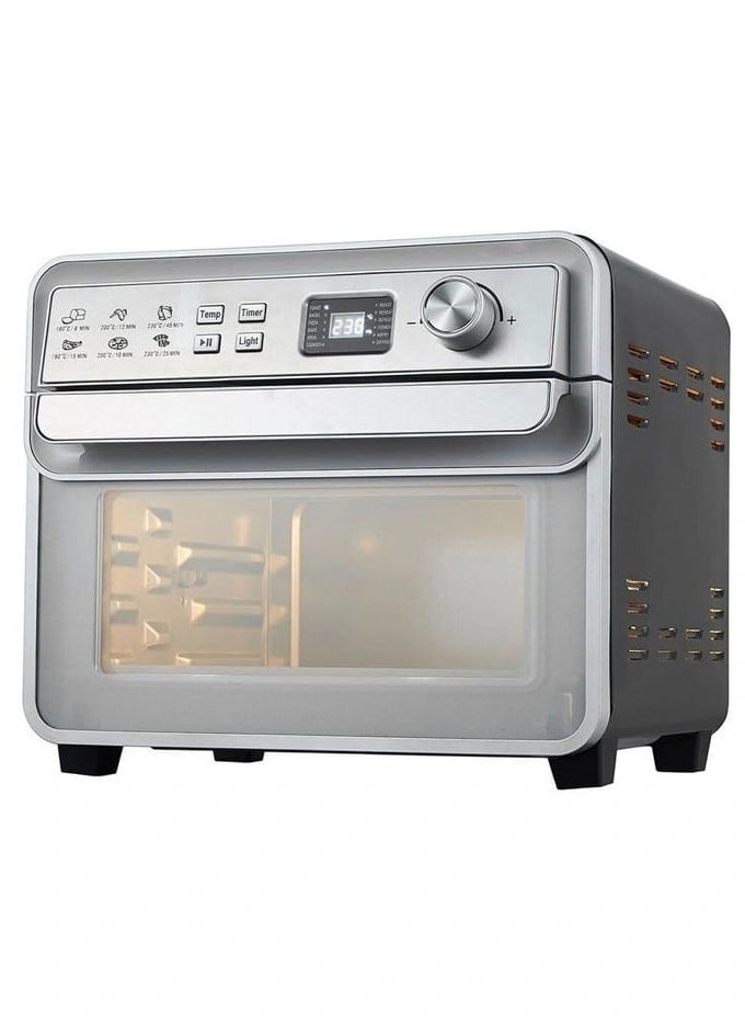 Digital Air Fryer Oven 22L, 1700W Stainless Steel with Programmable Temperature Control, Multi-Function Convection Air Fryer Toaster Oven