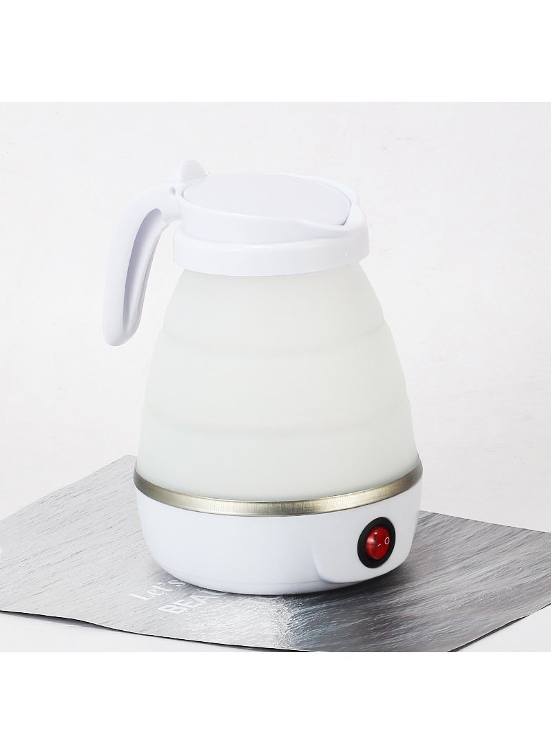 Silicone Collapsible Travel Kettle Portable White