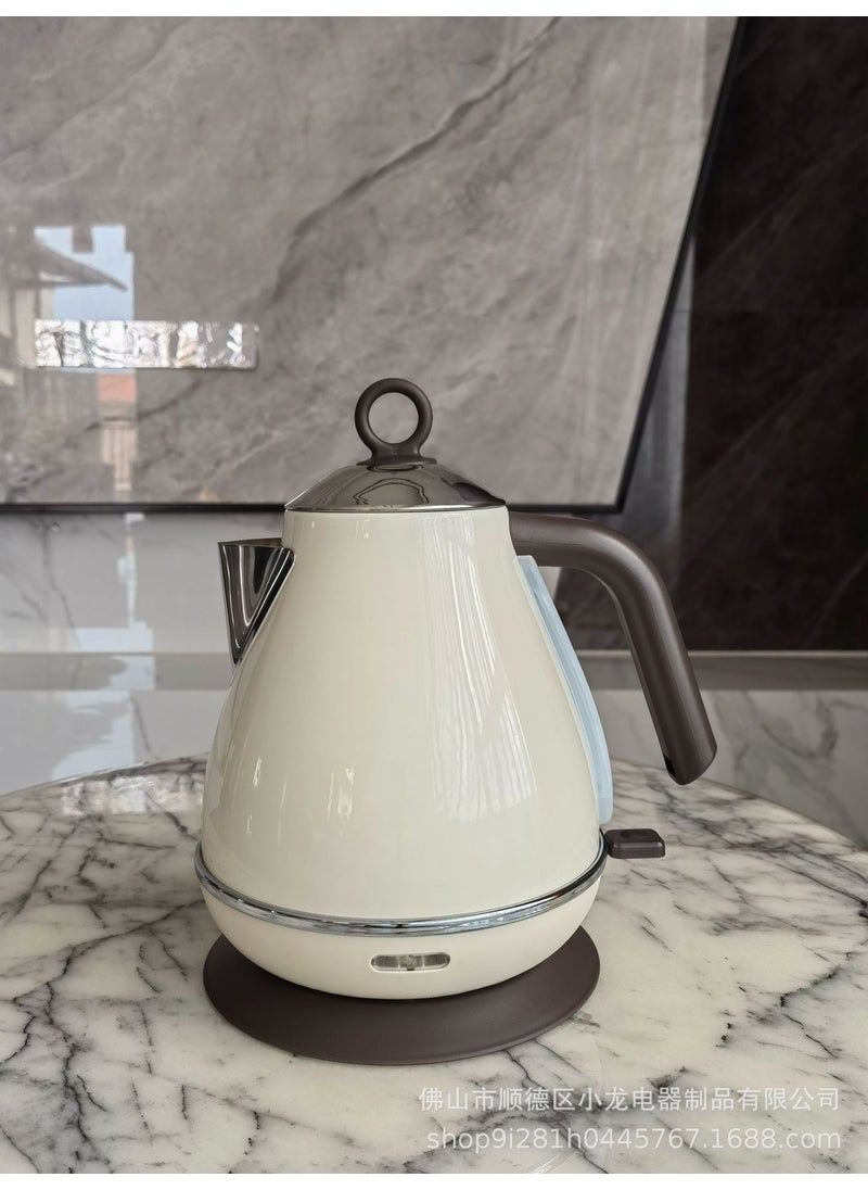 Vintage paint electric kettle household kettle export cross-border hot gift wholesale electric kettle Milky White