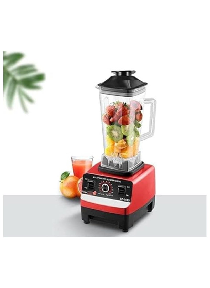 Silver Crust 4500W Heavy Duty Commercial Grade Blender: Multifunctional 2-in-1 Juicer Mixer with 2 Jars SC-1589 | Dishwasher Safe, Stainless Steel Blades | Fruit Processor, Grinder, Smoothie Maker