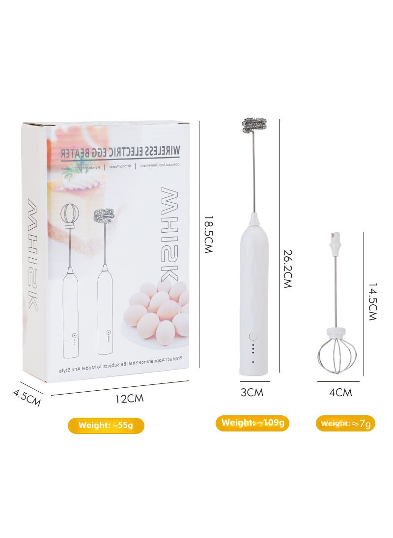 Powerful Electric Egg Beater Mixer for BakingPlaid egg beater (white) Plaid egg beater (white)