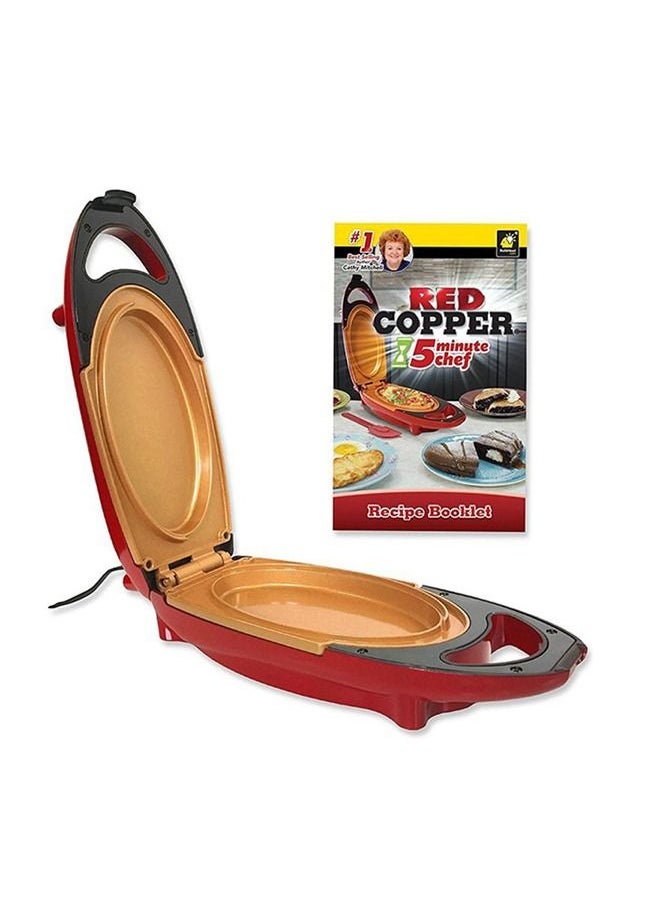 Red Copper Double-Coated 5 Minute Chef Skillet Electric Cooker