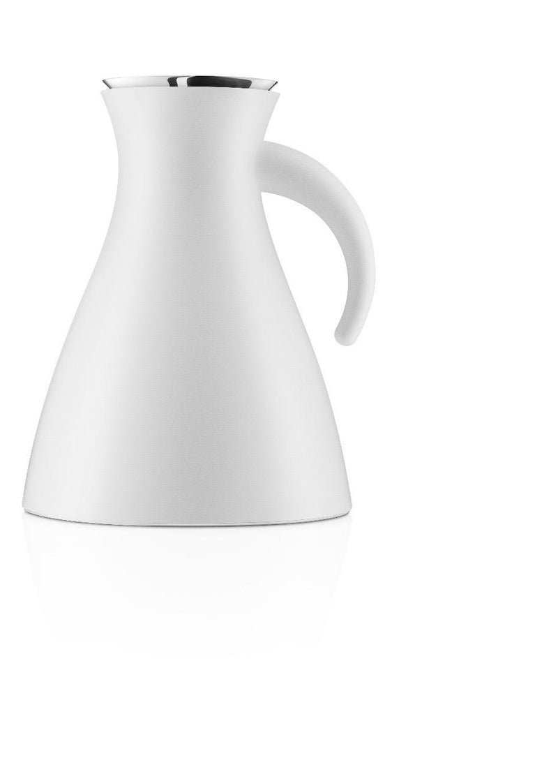 EVA SOLO Vacuum Jug 1.0 Liter Capacity, White Matt, Stainless Steel (White)