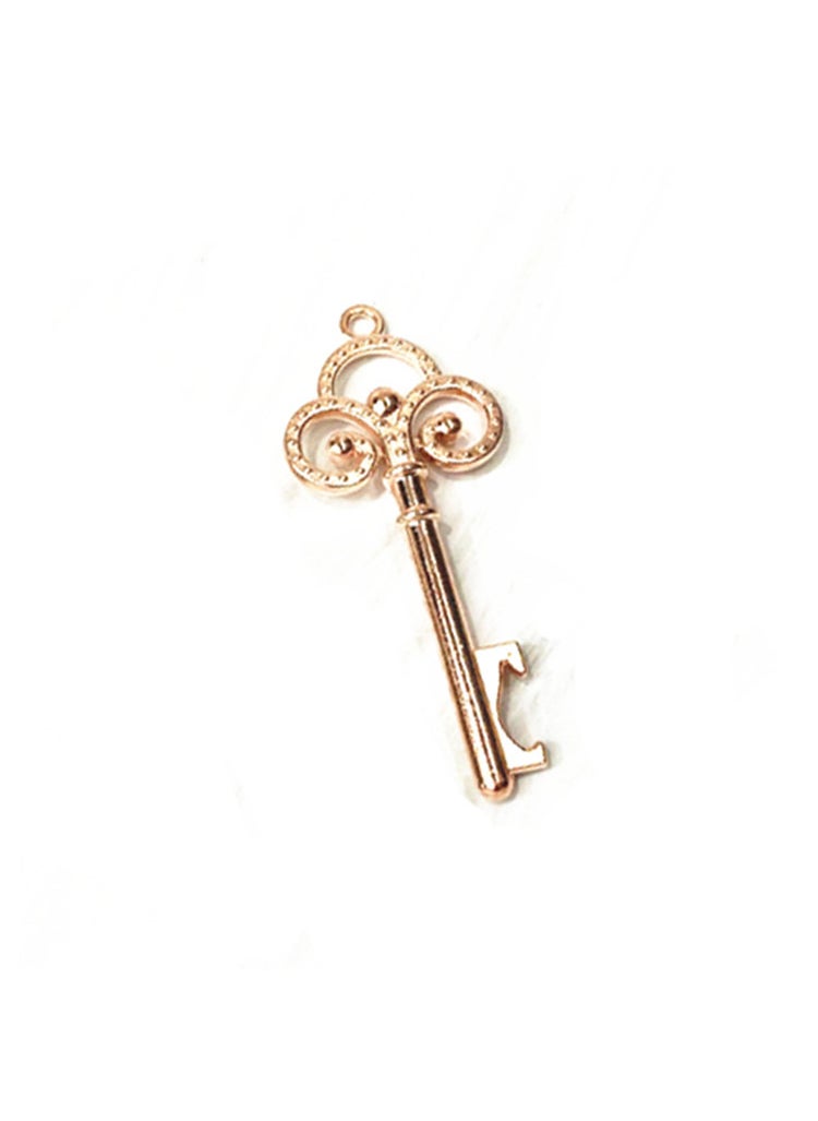 Vintage Metal Beer Opener Alloy Wedding Favor Pendant Rose Gold