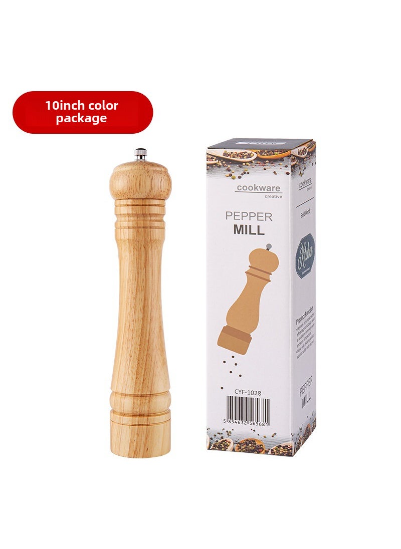 Oak Pepper Grinder Manual 5/8/10 Inch10 inch log color box 10 inch log color box