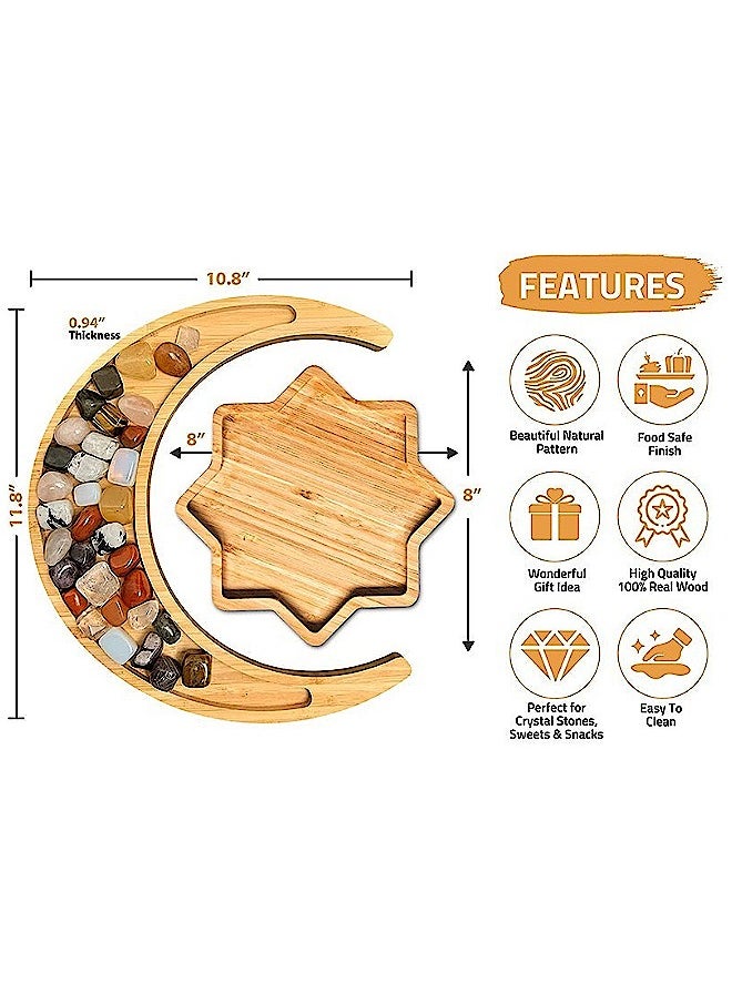 Bamboo star and moon combination dried fruit plate fruit plate dinner plate