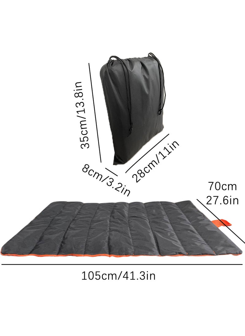 Foldable Oxford Pet Pad Black orange clip cotton pad 105*70 (including storage bag)