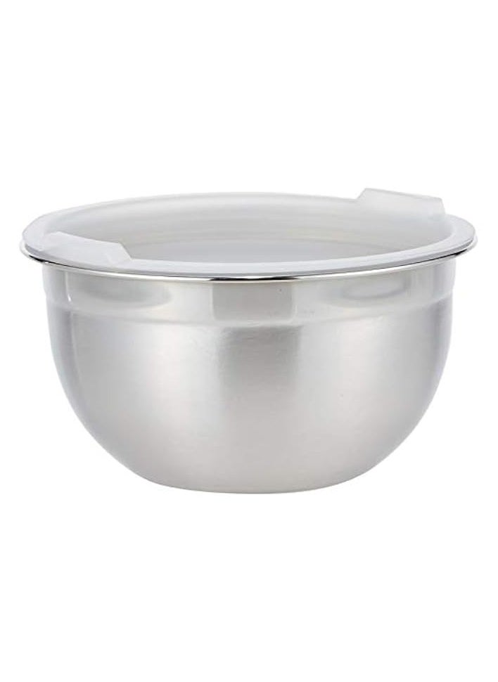 Stainless Steel Mixing Bowl with Plastic Lid, 14 / 16 / 18 CM, VPI014, 3 Pieces Serving Bowl Set , Storage Container Set