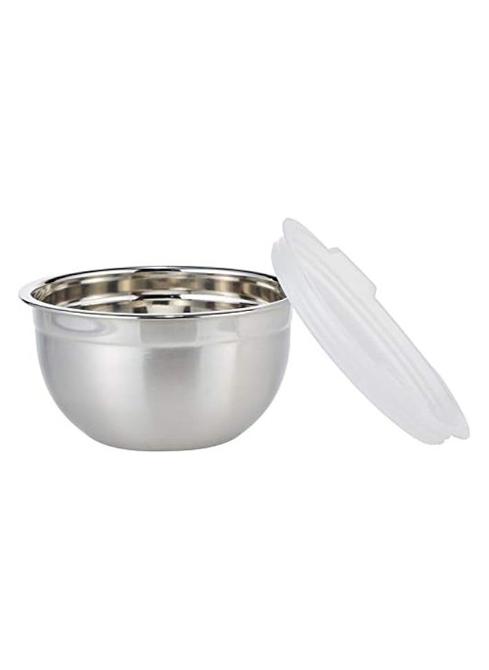 Stainless Steel Mixing Bowl with Plastic Lid, 14 / 16 / 18 CM, VPI014, 3 Pieces Serving Bowl Set , Storage Container Set