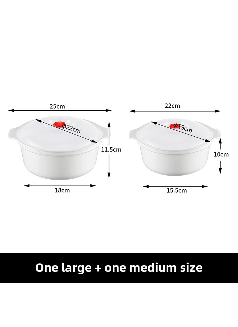 Microwave-Safe Round Soup Bowl with Lid One big one