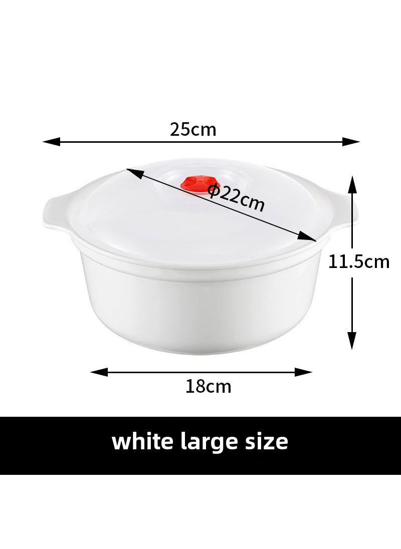 Microwave-Safe Round Soup Bowl with Lid Large 2400ml