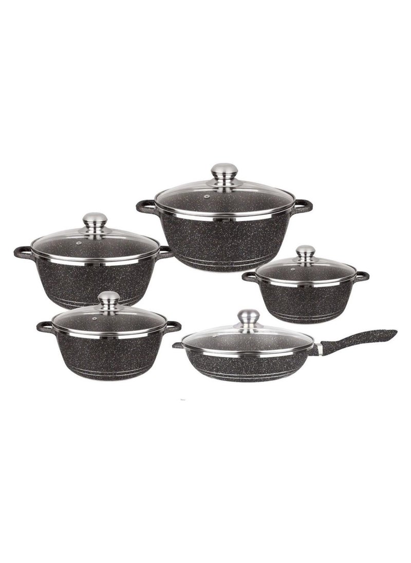 HK Durable Non-stick Granite Coating Cooking Pot/sufuria-12 PIECE