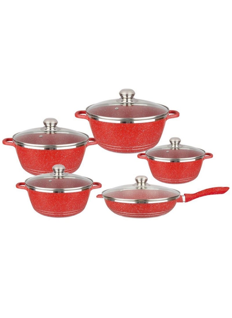 Mbh Durable Non-stick Granite Coating Cooking Pot/sufuria-12 PIECE